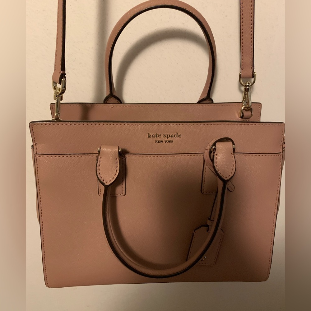 Kate Spade bag with crossbody strap - blush pink